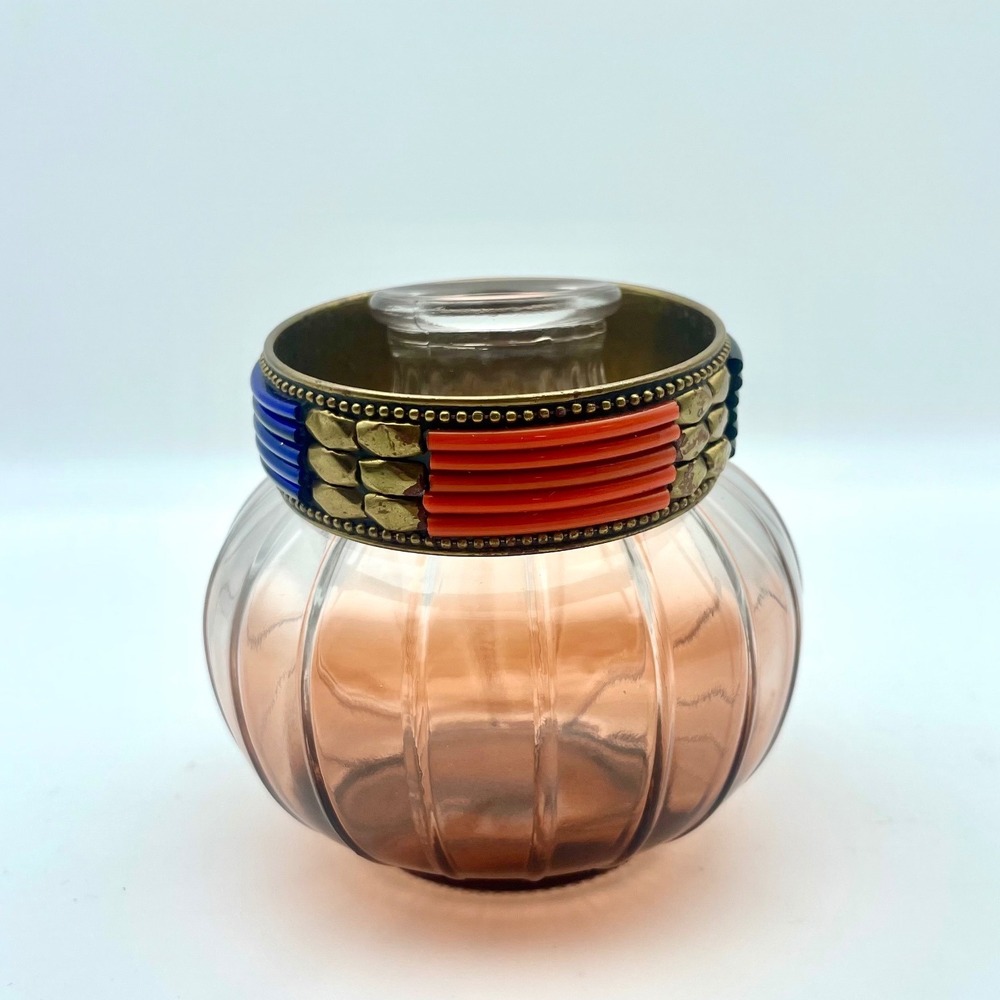 Bangle Bracelet Wide Band Orange Blue Black Gold Tone Statement Jewelry‎